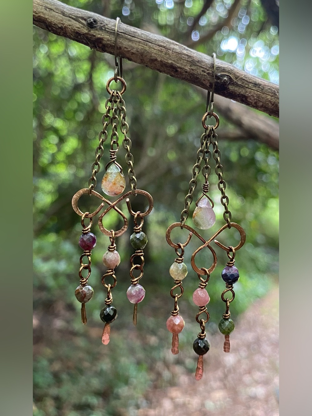 Tourmaline Chandelier Earrings